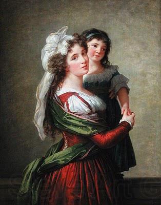 elisabeth vigee-lebrun Madame Rousseau et sa fille.